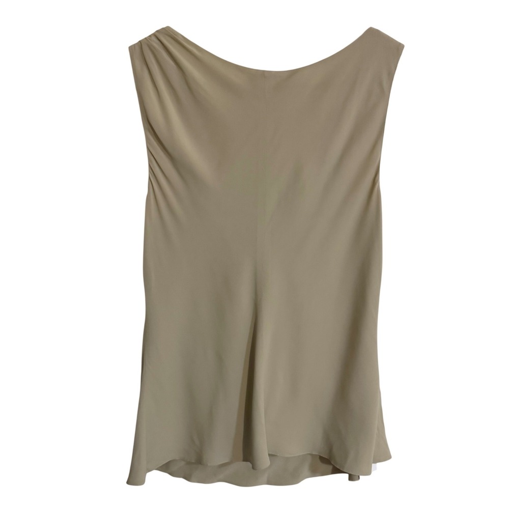 Giorgio Armani Beige Draped Sleeveless Top Made in Italy Size 42 - Picture 3 of 9